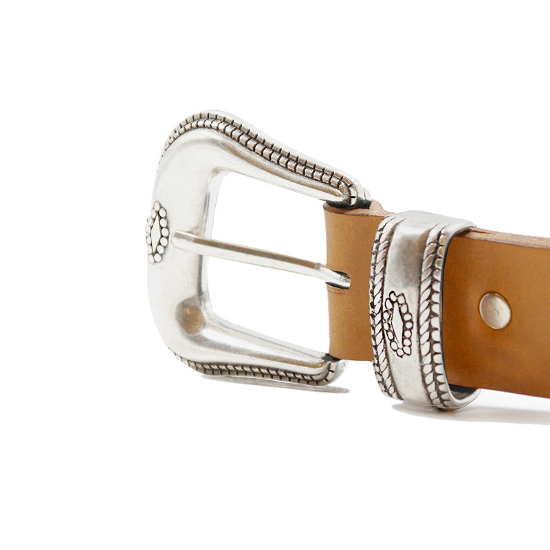 vue boucle ceinture far west cuir camel jules & jenn