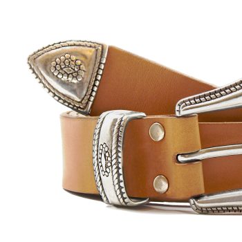 vue serree ceinture far west cuir camel jules & jenn