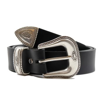 ceinture far west cuir noir jules & jenn