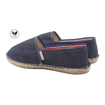 vue arriere espadrilles toile jean bleu jules & jenn