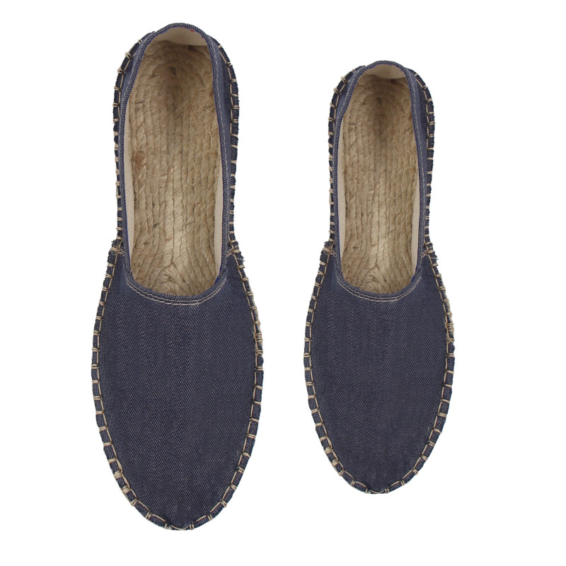 vue dessus espadrilles toile jean bleu jules & jenn