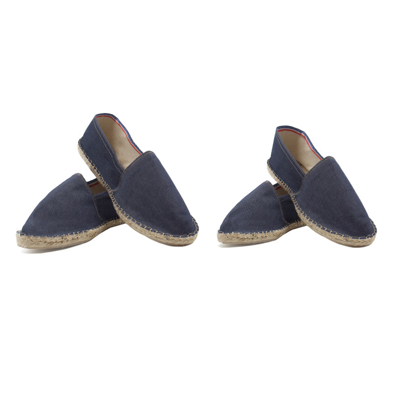 vue face espadrilles toile jean bleu jules & jenn