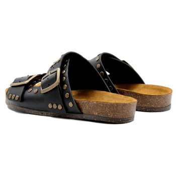 vue arriere mules liege clous cuir noir jules & jenn