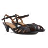 sandales moyen talon brides cuir noir jules & jenn