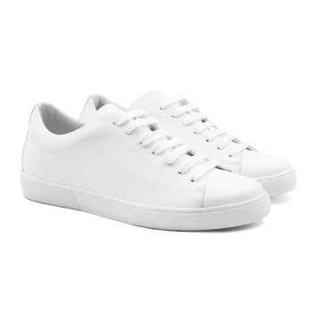 tennis lacet cuir blanc jules & jenn
