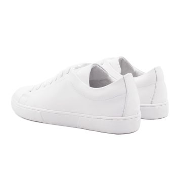 vue arriere tennis lacet cuir blanc jules & jenn