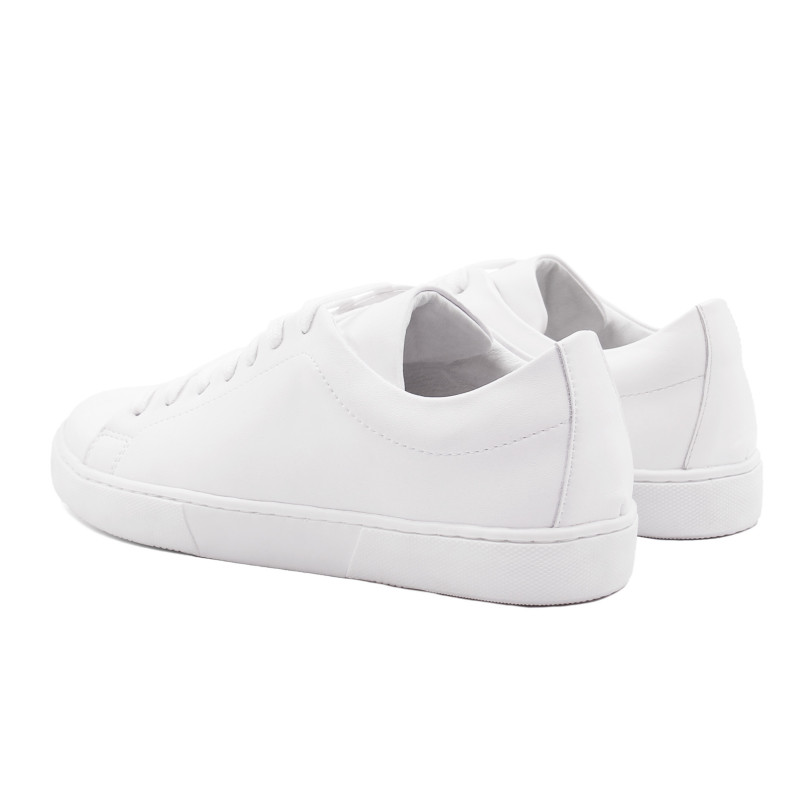 vue arriere tennis lacet cuir blanc jules & jenn