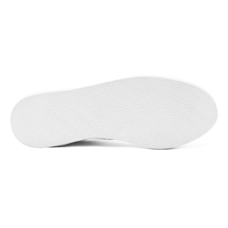 vue dessous tennis lacet cuir blanc jules & jenn