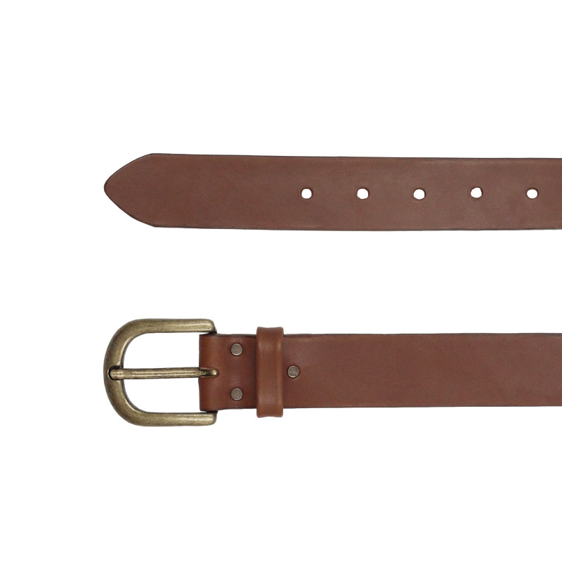 vue dessus ceinture milan cuir cognac jules & jenn