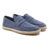 mocassins espadrille cuir daim bleu jules & jenn
