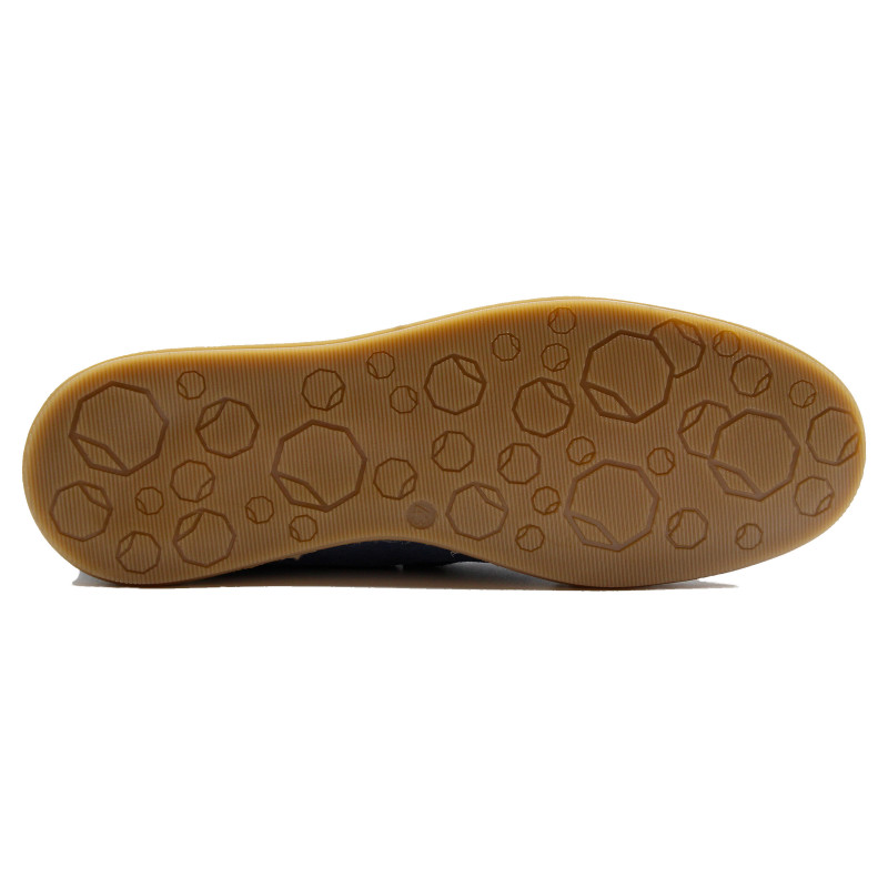 vue dessous mocassins espadrille cuir daim bleu jules & jenn