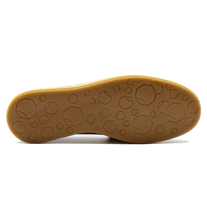 vue dessous mocassins espadrille cuir daim cognac jules & jenn