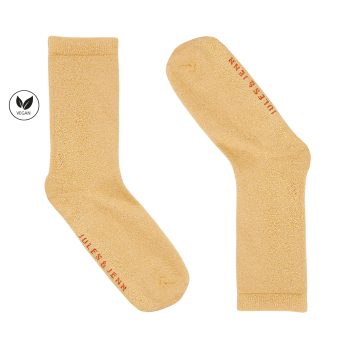 vue cote chaussettes lurex dore jules & jenn