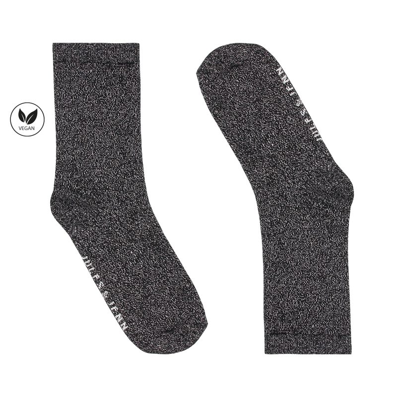 vue cote chaussettes lurex noir argente jules & jenn
