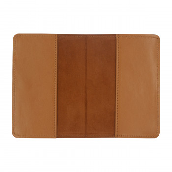 vue interne protege passeport cuir camel jules & jenn