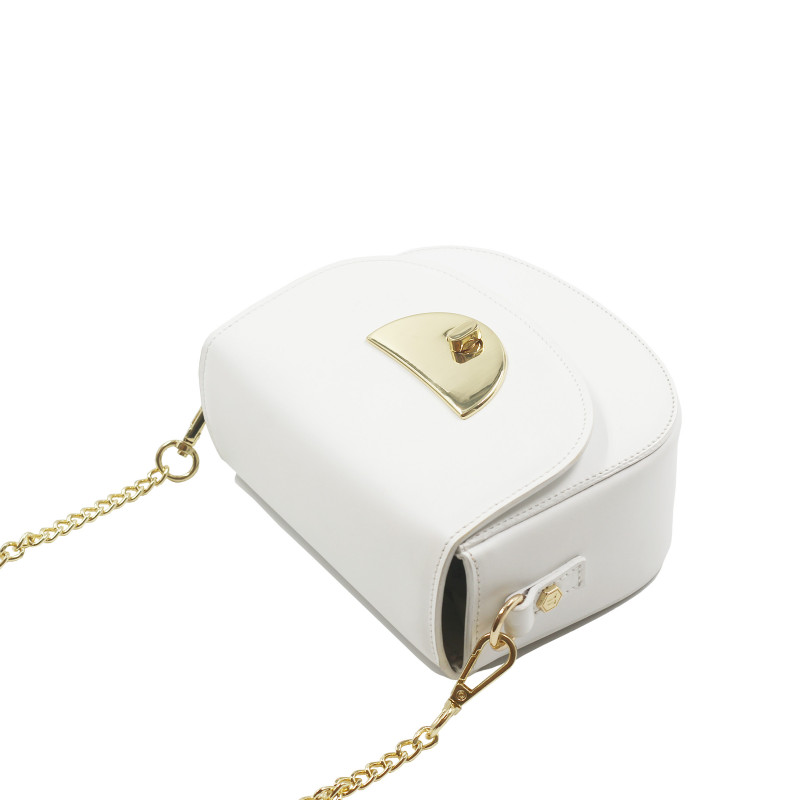 vue dessus mini sac cuir blanc jules & jenn