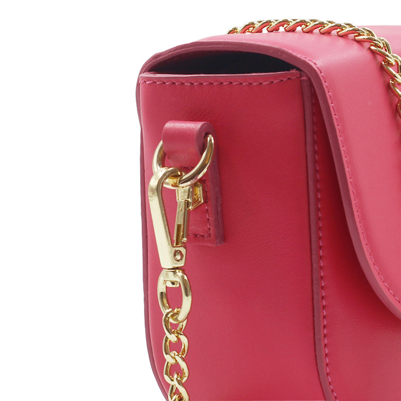 vue détail mini sac cuir fushia jules & jenn