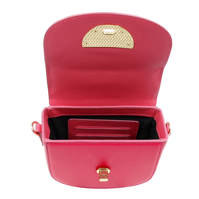 vue interne mini sac cuir fushia jules & jenn