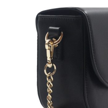 vue detail mini sac cuir noir jules & jenn