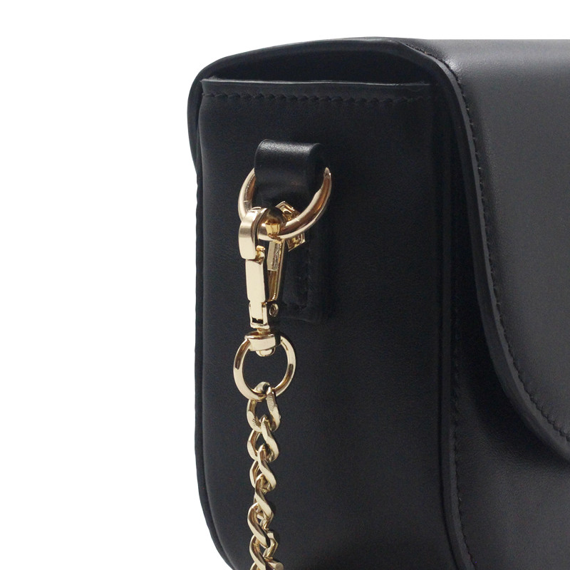 vue detail mini sac cuir noir jules & jenn