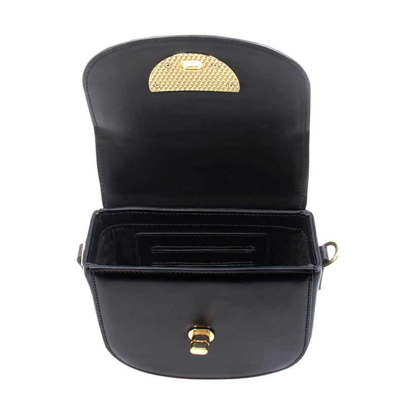 vue interne mini sac cuir noir jules & jenn