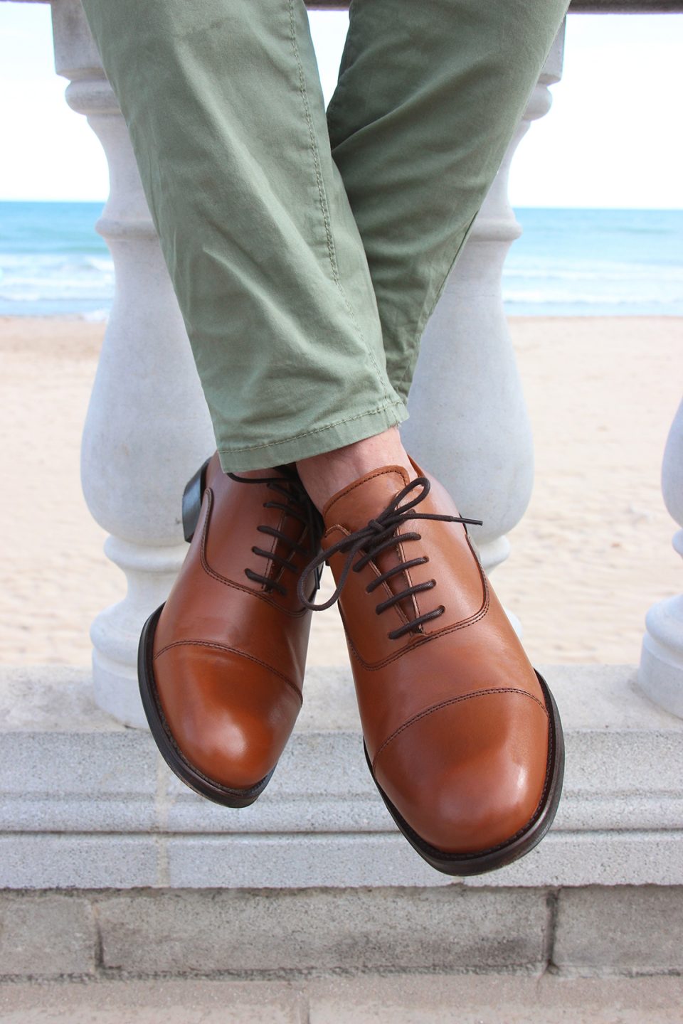 Richelieu Oxford cuir marron cognac jules & jenn