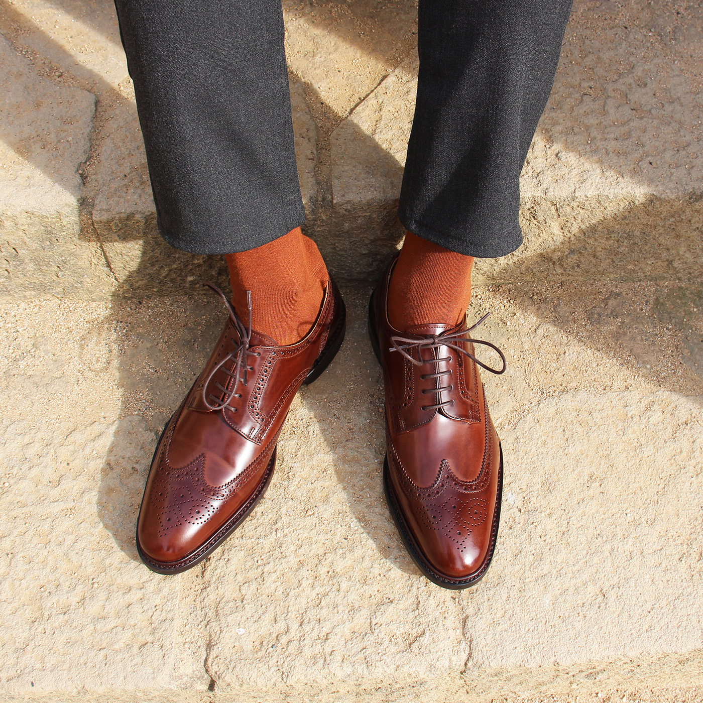 derbies cousu goodyear homme cuir marron jules & jenn