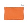 pochette cuir graine upcycle orange moyen modele jules & jenn