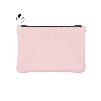 vue arriere pochette cuir graine upcycle rose moyen modele jules & jenn