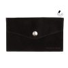 pochette enveloppe cuir daim upcycle noir jules & jenn