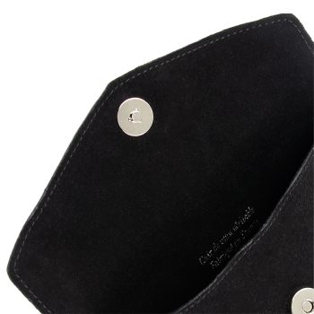vue interieure pochette enveloppe cuir daim upcycle noir jules & jenn