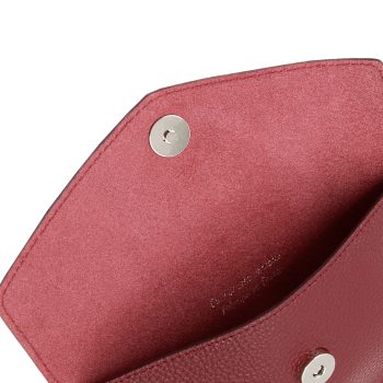 vue interieure pochette enveloppe cuir graine upcycle bordeaux jules & jenn