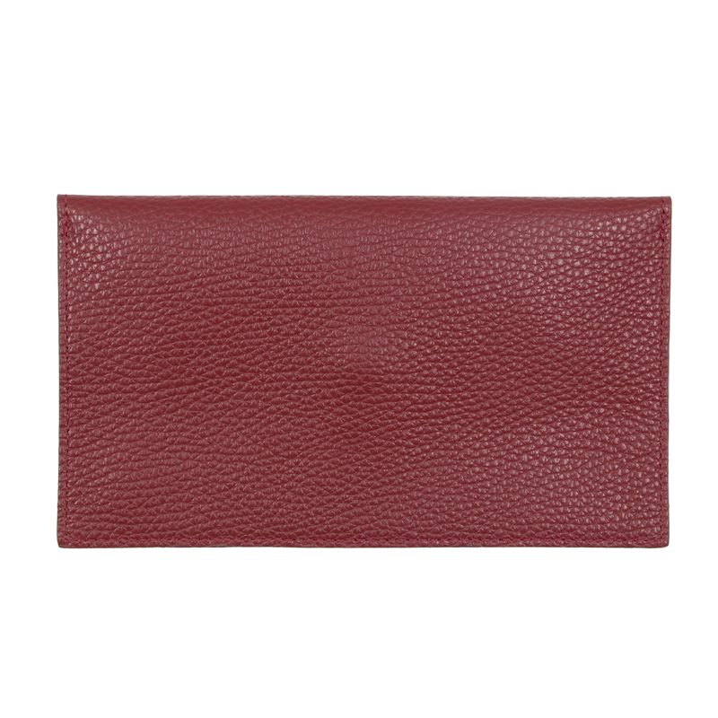 vue arriere pochette enveloppe cuir graine upcycle bordeaux jules & jenn