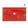 pochette enveloppe cuir upcycle rouge jules & jenn