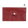 pochette enveloppe cuir upcycle rouge fonce jules & jenn