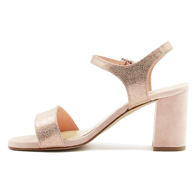 vue interne sandales talon cuir champagne jules & jennn