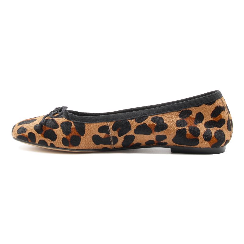 vue interne ballerines classiques cuir leopard jules & jenn