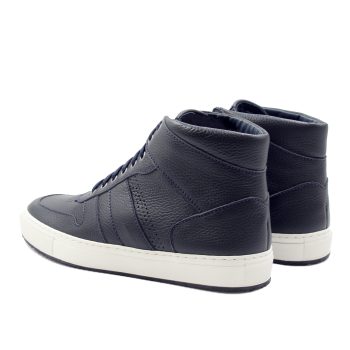vue arriere baskets gaspard cuir graine bleu jules & jenn