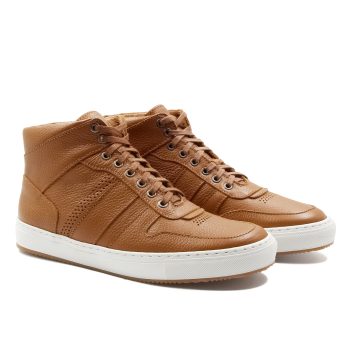 baskets gaspard cuir graine cognac jules & jenn