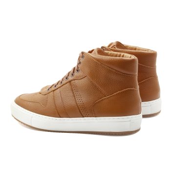 vue arriere baskets gaspard cuir graine cognac jules & jenn