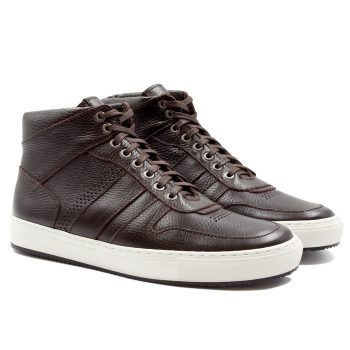 baskets gaspard cuir graine marron jules & jenn