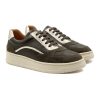 baskets vintage cuir kaki dore jules & jenn