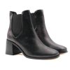 bottines chelsea talon cuir irise noir jules jenn