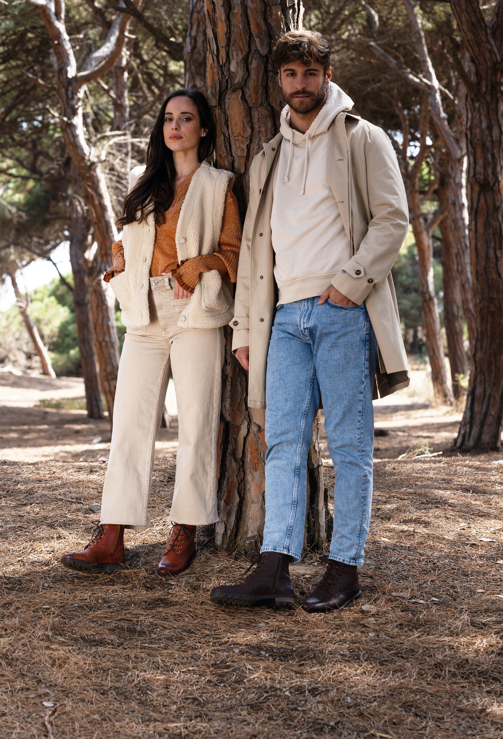 Bottines plates Cognac et Ranger Boots Marron de JULES & JENN