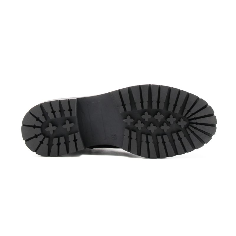 vue dessous bottines ranger crantees cuir kaki jules & jenn