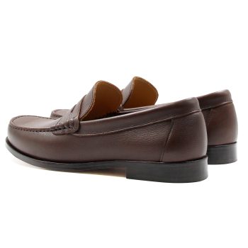 vue arriere mocassins urbains cuir graine marron jules & jenn