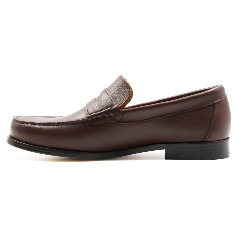 vue interne mocassins urbains cuir graine marron jules & jenn