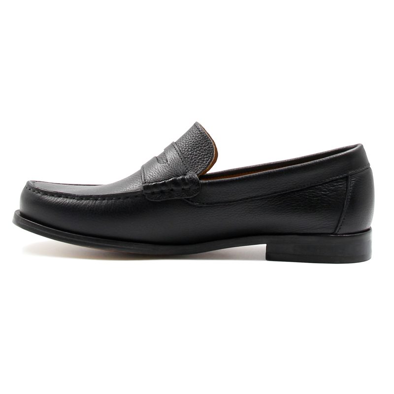 vue interne mocassins urbains cuir graine noir jules & jenn