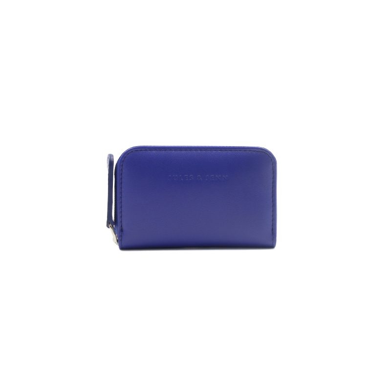 porte monnaie cuir bleu royal jules & jenn