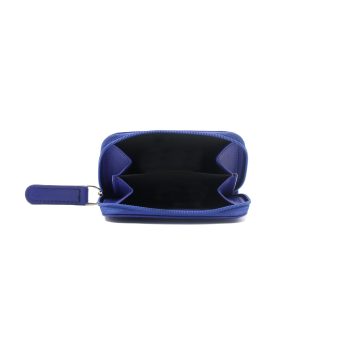 vue interieur porte monnaie cuir bleu royal jules & jenn